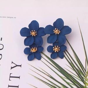 3/38🌸 boho Double flower summer beach earring